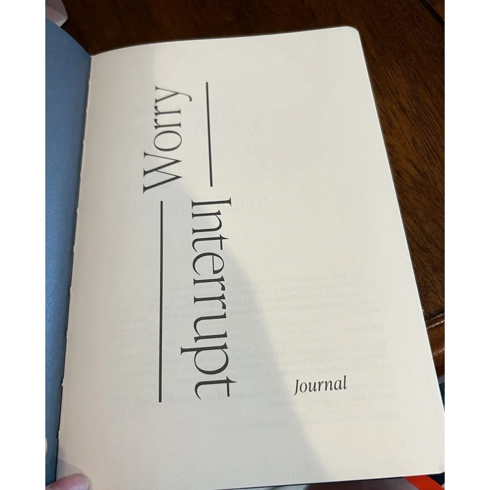 Worry Interrupt Guided Journal Undated CBT Anxiety Thought Spiral Relief New NIB